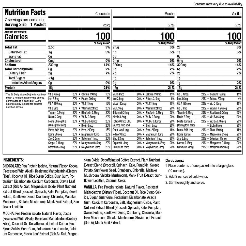 Plant Protein Meal Replacement Shake, Variety Pack (7ct), WonderSlim