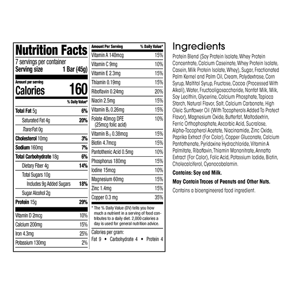 Protein Meal Replacement Bars (7ct) image number null