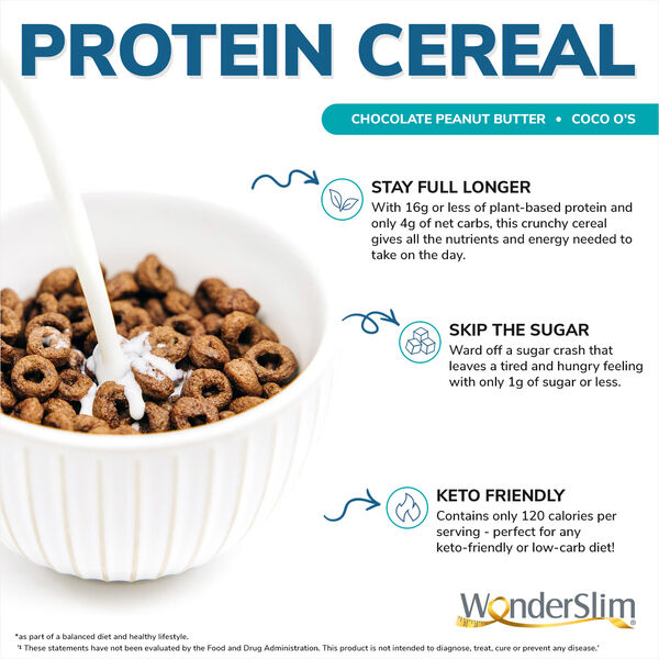 Protein Cereal Cocoa (7ct), Wonderslim Diet Direct 16.99 USD