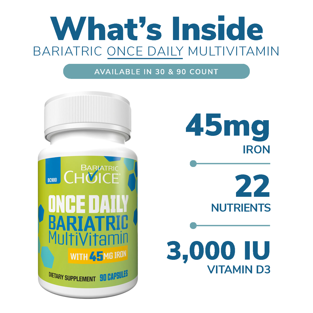 Once Daily Bariatric MultiVitamin with 45mg Iron (90ct), Bariatric