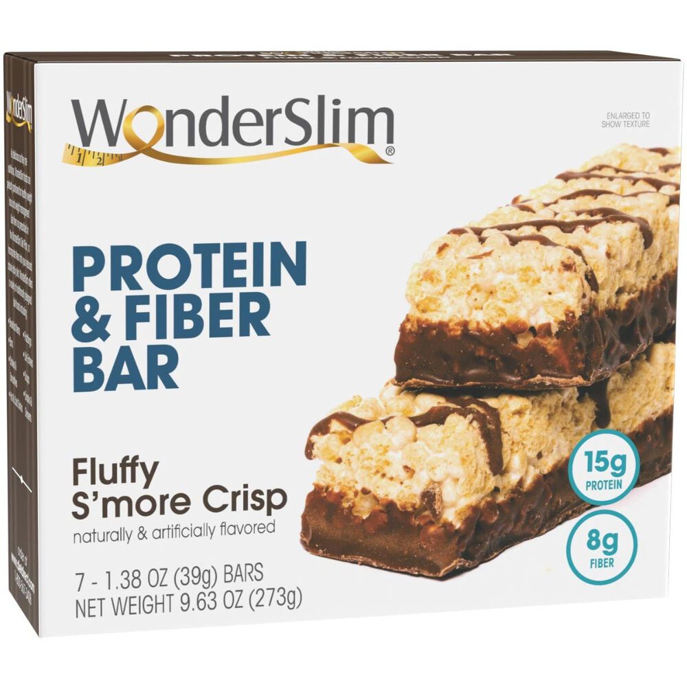 Protein & Fiber Bar Fluffy S'more Crisp (7ct), WonderSlim DietDirect